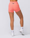 Muscle Nation Shorts Zero Rise Rib Booty Shorts - Sunset Coral