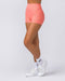 Muscle Nation Shorts Zero Rise Rib Booty Shorts - Sunset Coral