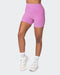 Muscle Nation Shorts Zero Rise Vintage Rib Midway Shorts - Washed Dahlia