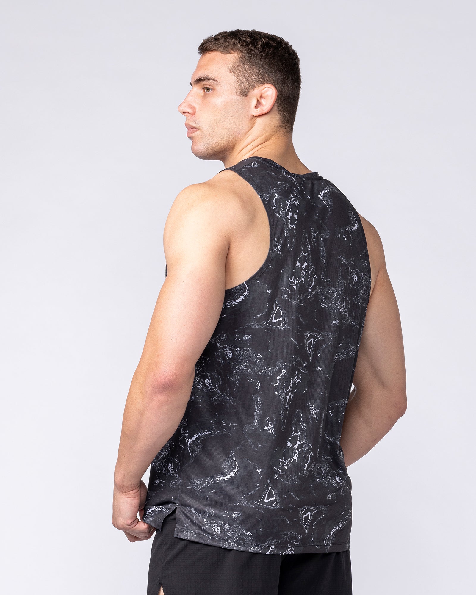 Muscle Nation Singlets & Tanks Aero Active Tank - Black Terrain