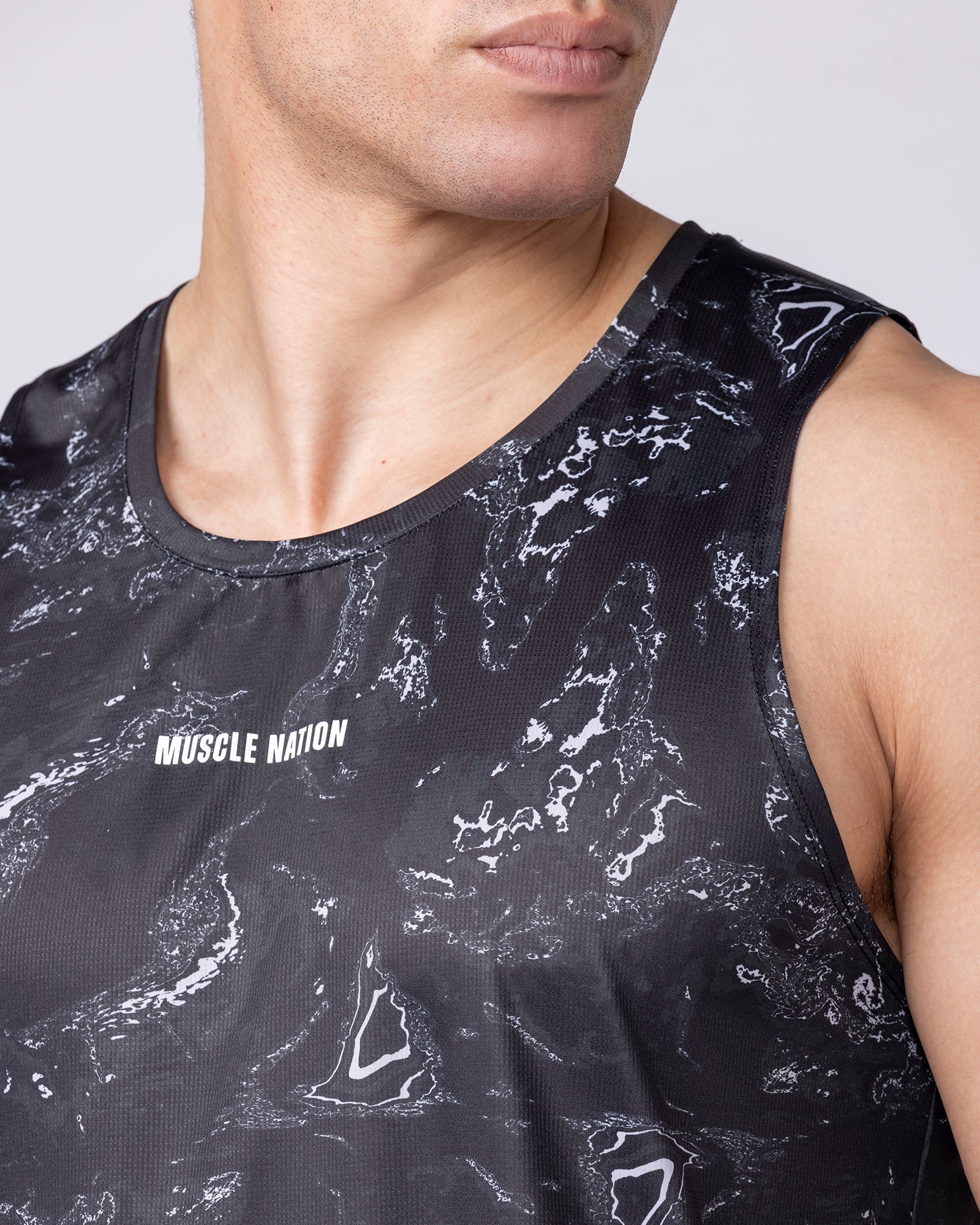 Muscle Nation Singlets & Tanks Aero Active Tank - Black Terrain
