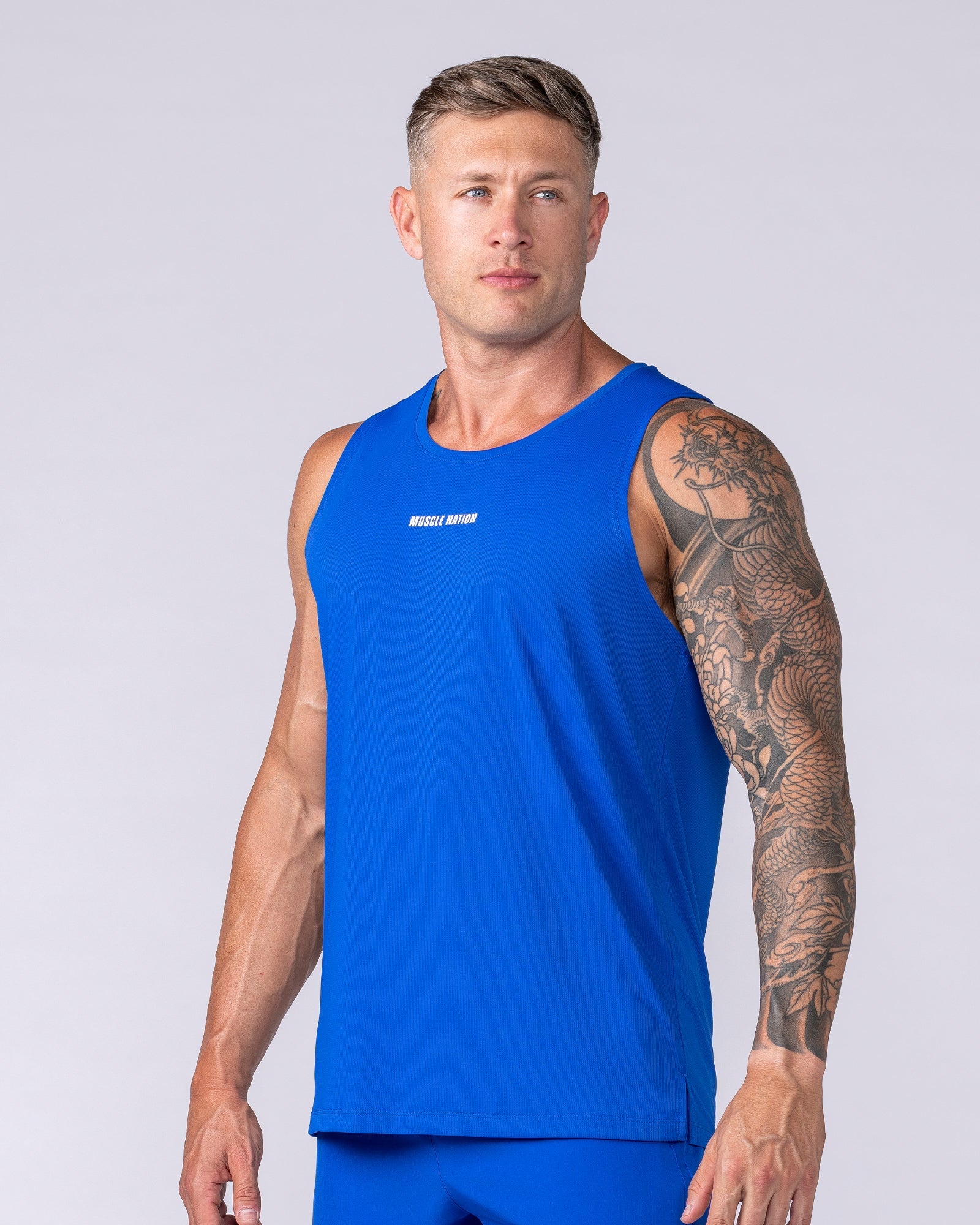 Muscle Nation Singlets & Tanks Aero Active Tank - Bondi Blue