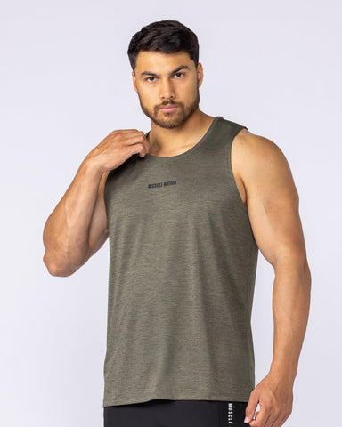 Muscle Nation Singlets & Tanks Aero Active Tank - Dark Khaki