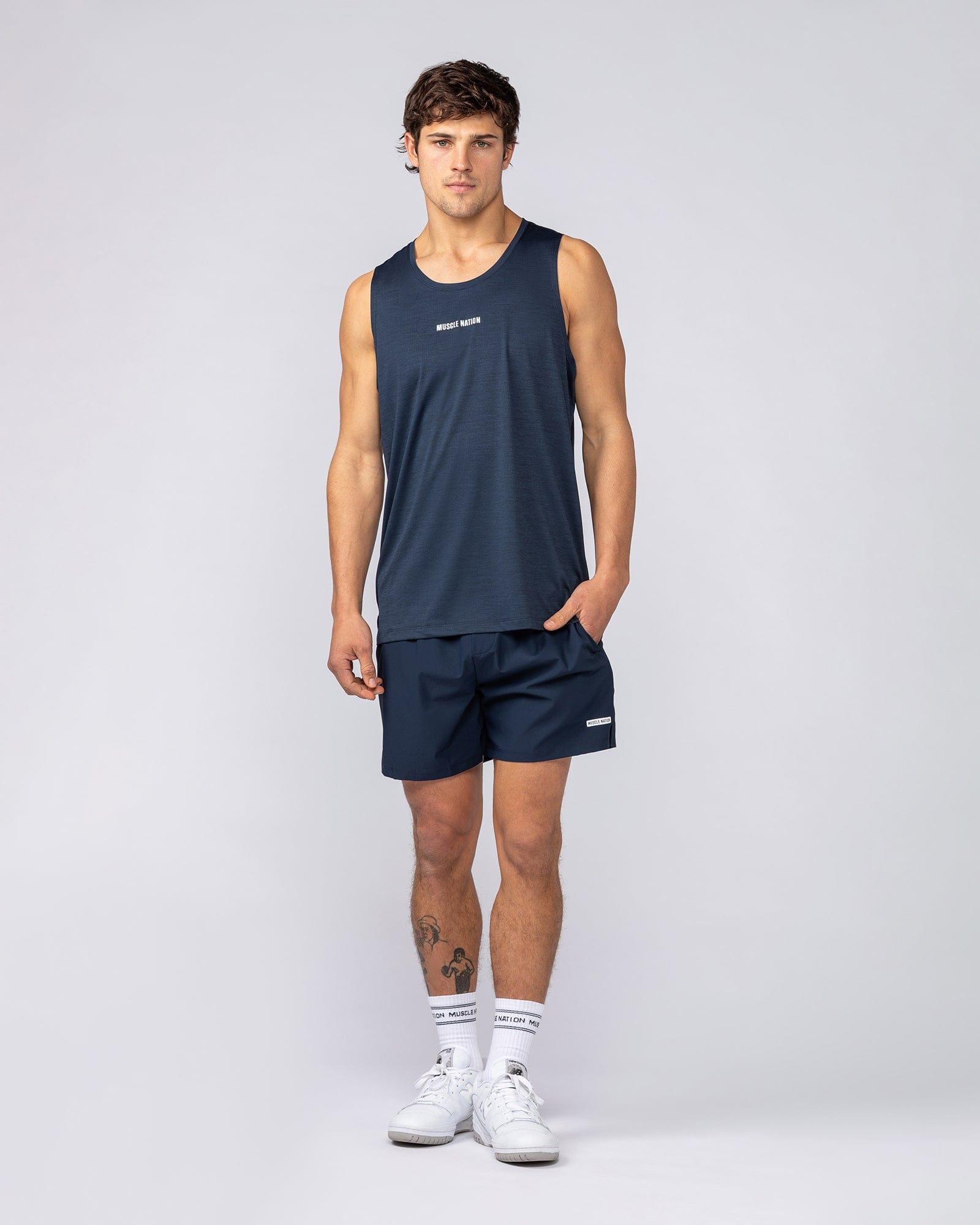 Muscle Nation Singlets & Tanks Aero Active Tank - Navy