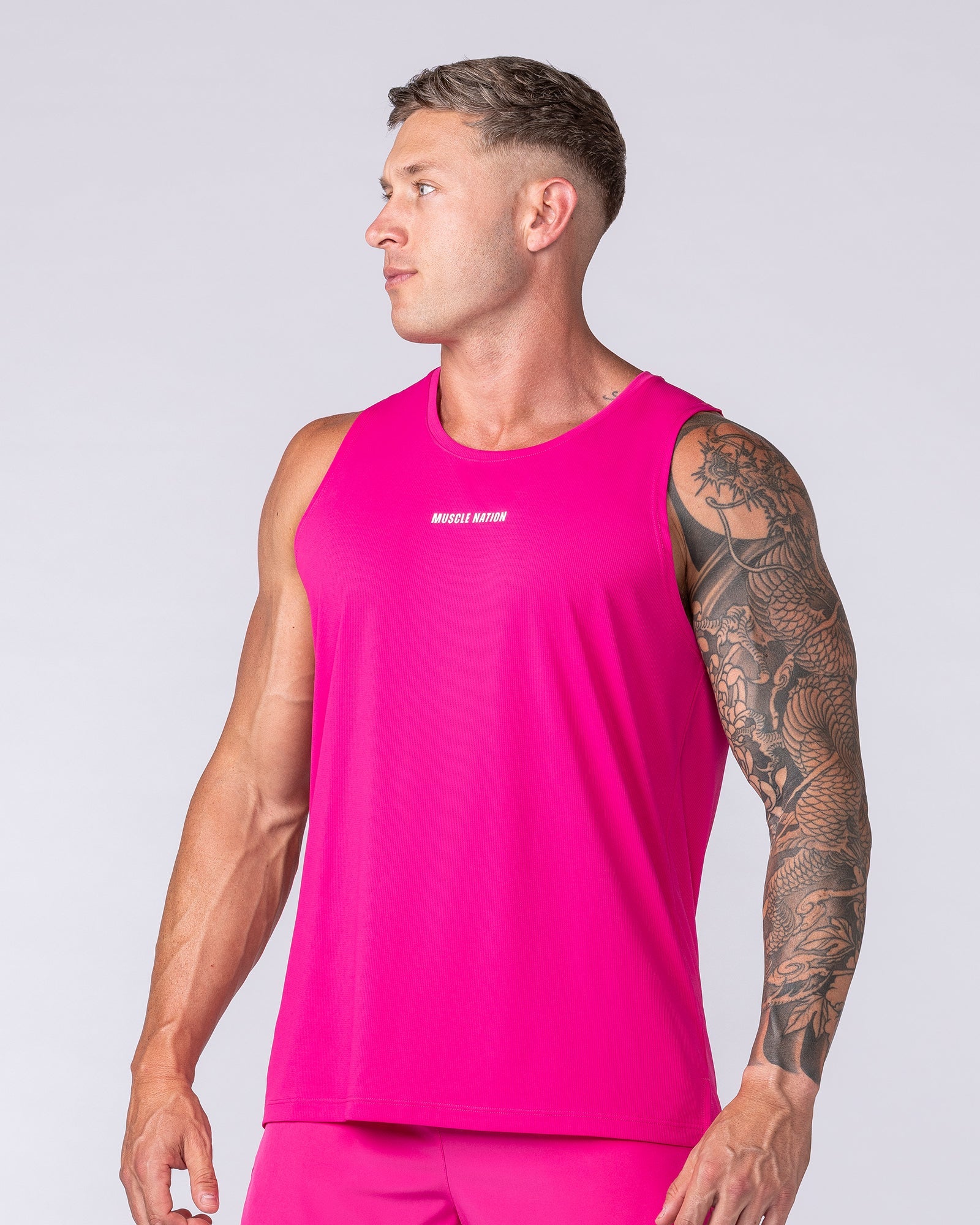 Muscle Nation Singlets & Tanks Aero Active Tank - Raspberry