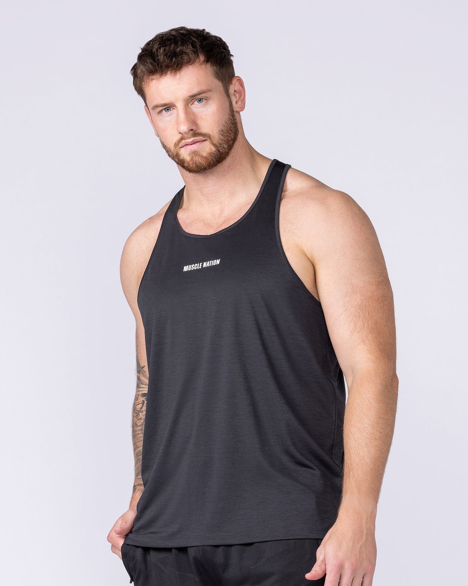 Muscle Nation Singlets & Tanks Aero Y Back Singlet - Black