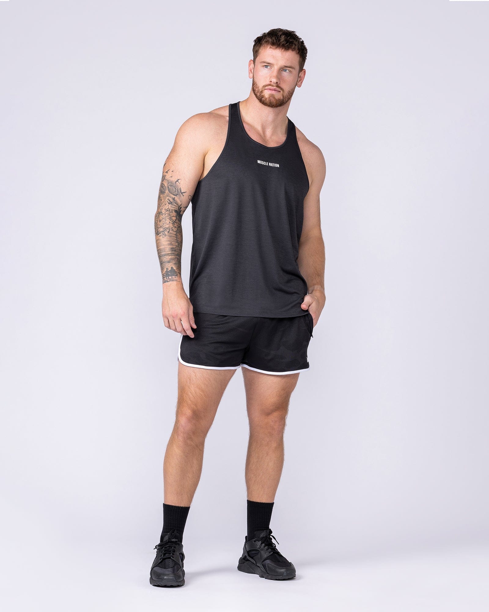 Muscle Nation Singlets & Tanks Aero Y Back Singlet - Black