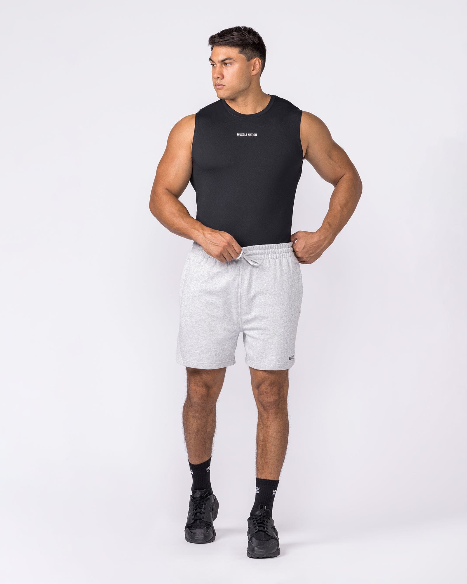 Muscle Nation Singlets & Tanks Apex Sleeveless Tee - Black