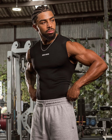 Muscle Nation Singlets & Tanks Apex Sleeveless Tee - Black