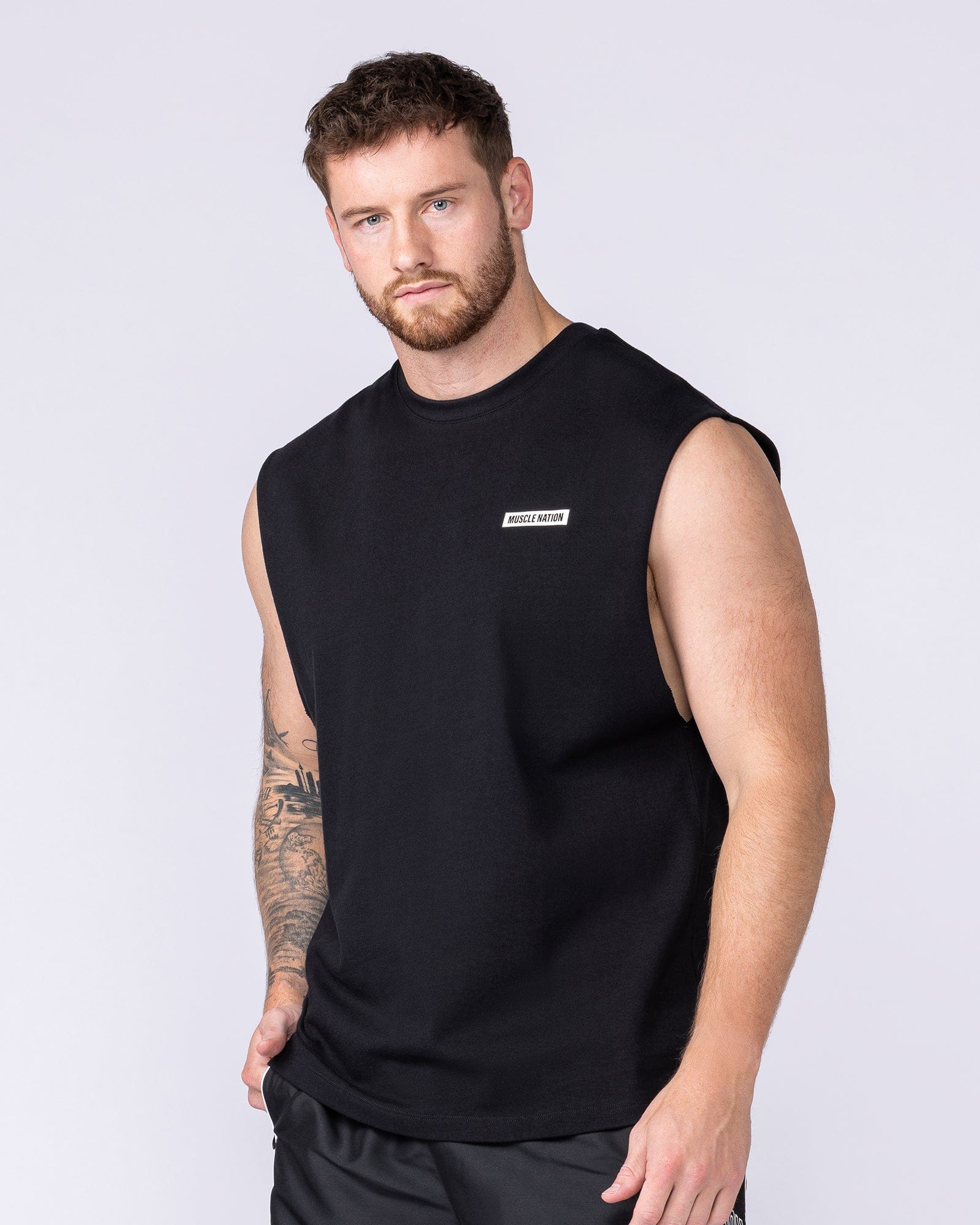 Muscle Nation Singlets & Tanks Athletic Division Muscle Tank - Black