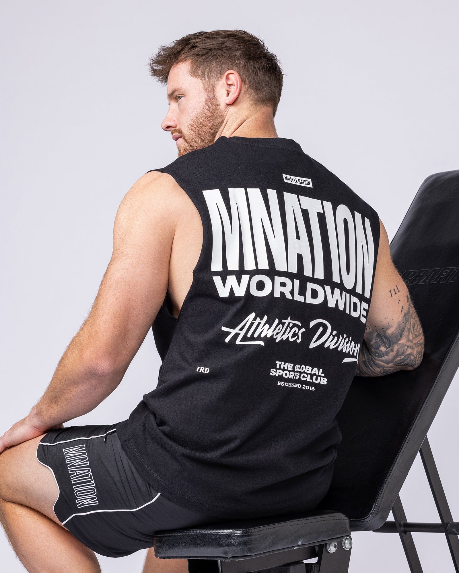 Muscle Nation Singlets & Tanks Athletic Division Muscle Tank - Black