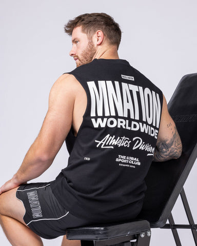 Muscle Nation Singlets & Tanks Athletic Division Muscle Tank - Black