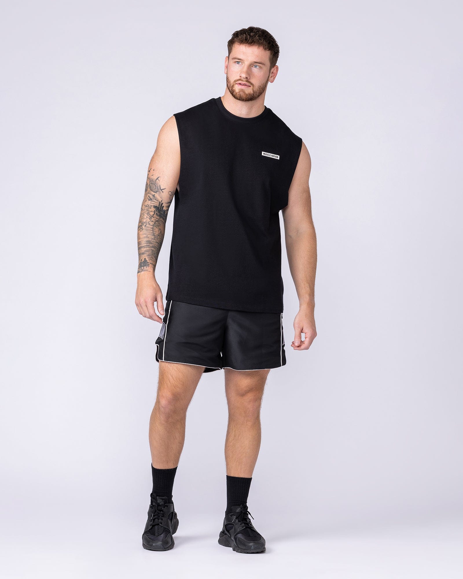 Muscle Nation Singlets & Tanks Athletic Division Muscle Tank - Black