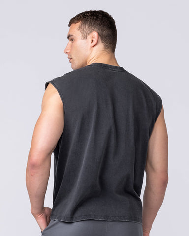 Muscle Nation Singlets & Tanks Cobras Boxy Muscle Tank - Washed Black
