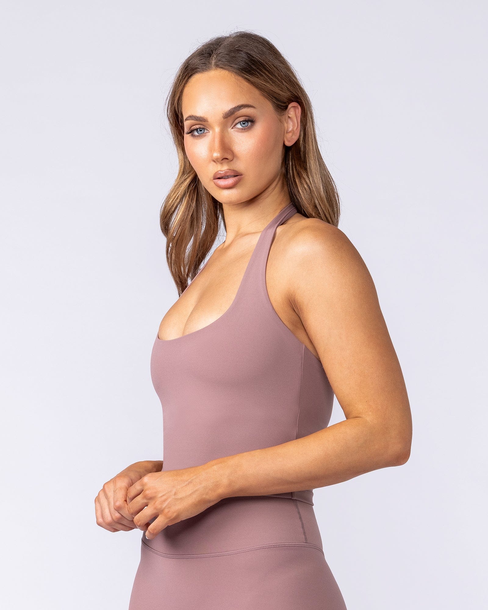 Muscle Nation Singlets & Tanks Define Bra Tank - Mocha Berry