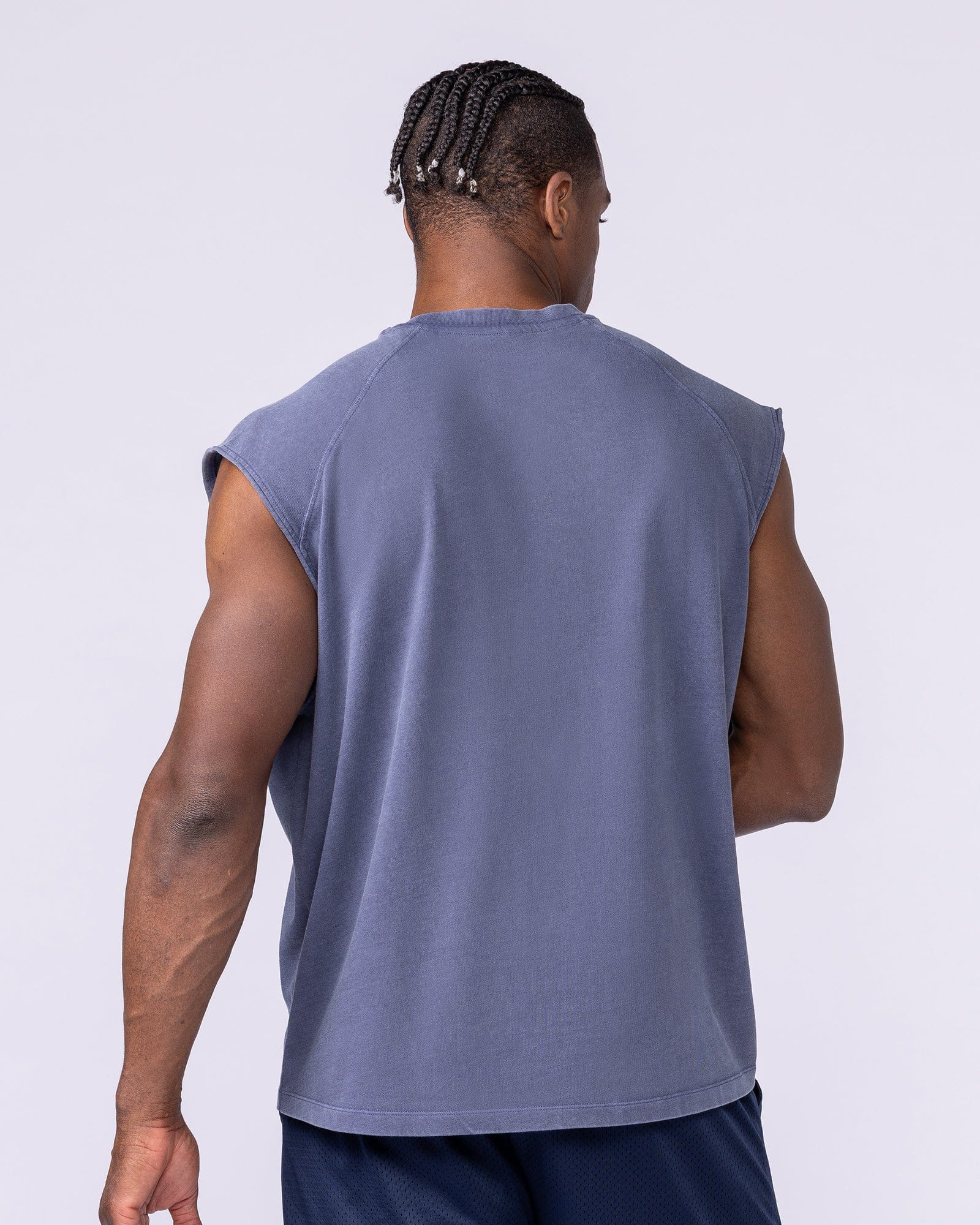 Muscle Nation Singlets & Tanks Doberman Vintage Boxy Muscle Tank - Washed Altantis