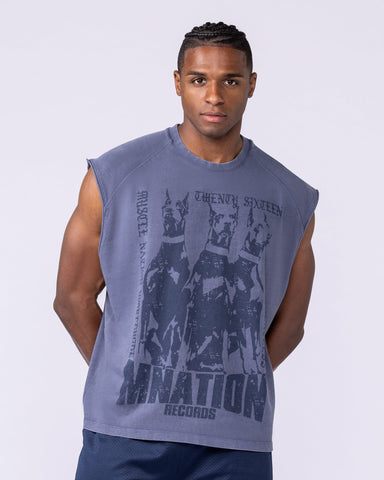Muscle Nation Singlets & Tanks Doberman Vintage Boxy Muscle Tank - Washed Altantis