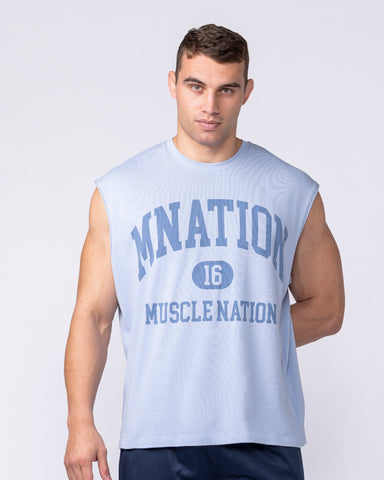 Muscle Nation Singlets & Tanks Fieldhouse Boxy Muscle Tank - Aero Blue