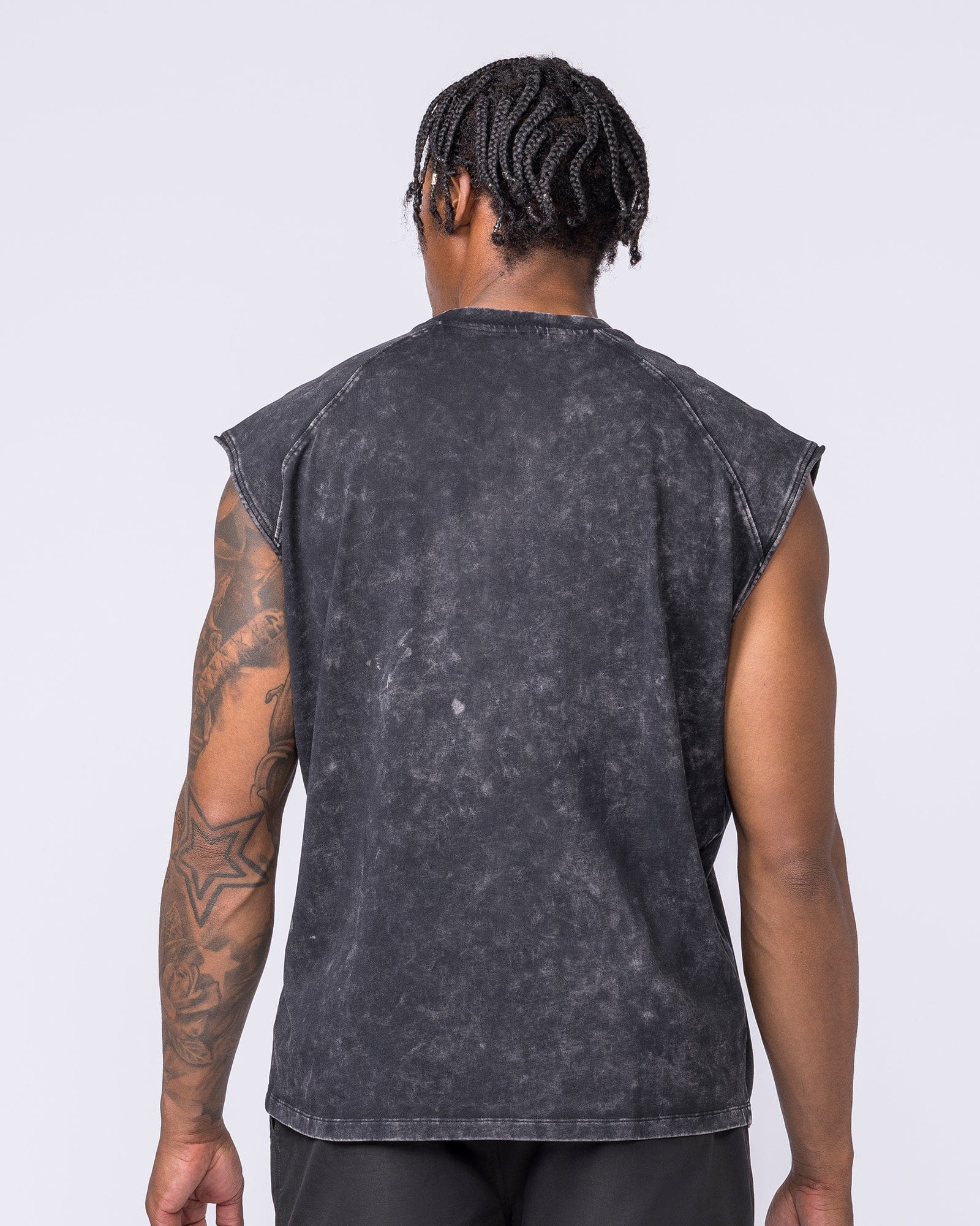 Muscle Nation Singlets & Tanks Full Throttle Vintage Boxy Muscle Tank - Washed Black
