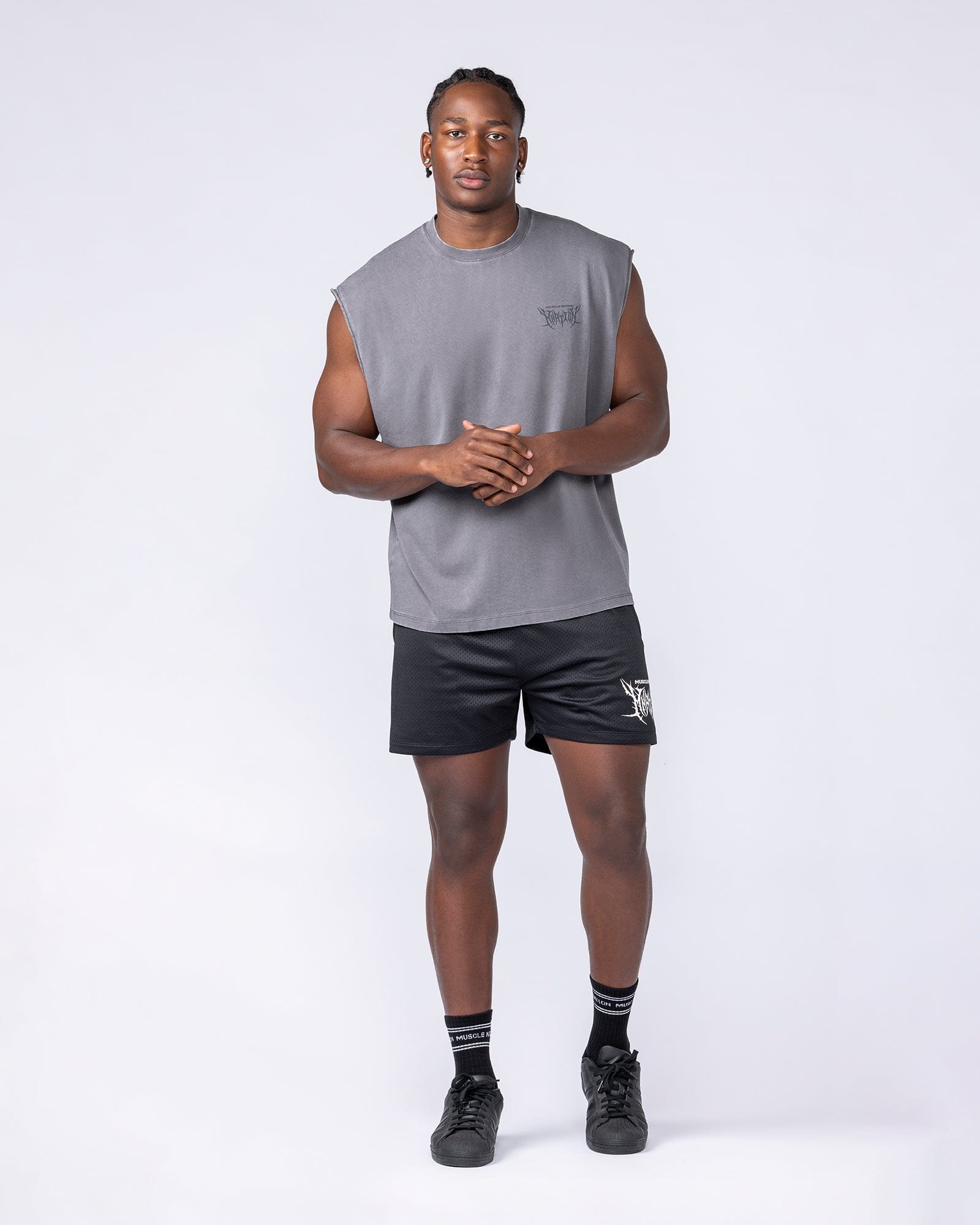 Muscle Nation Singlets & Tanks Gothic Boxy Muscle Tank - Washed Tornado