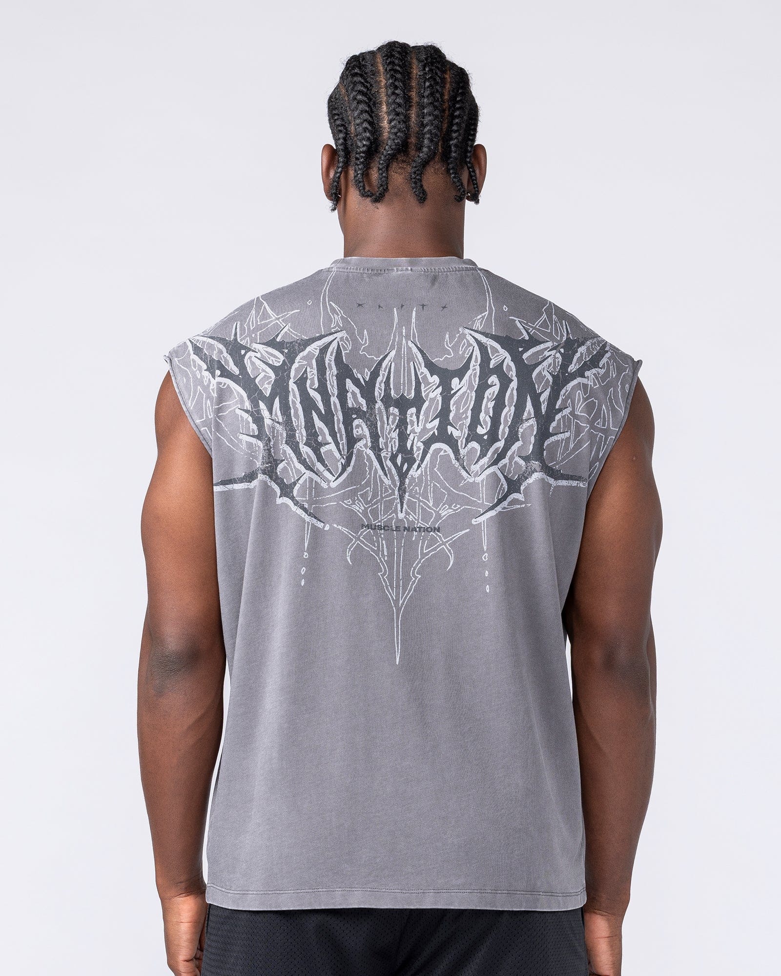 Muscle Nation Singlets & Tanks Gothic Boxy Muscle Tank - Washed Tornado