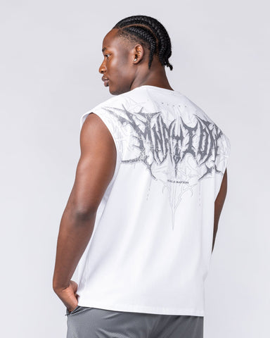 Muscle Nation Singlets & Tanks Gothic Boxy Muscle Tank - White