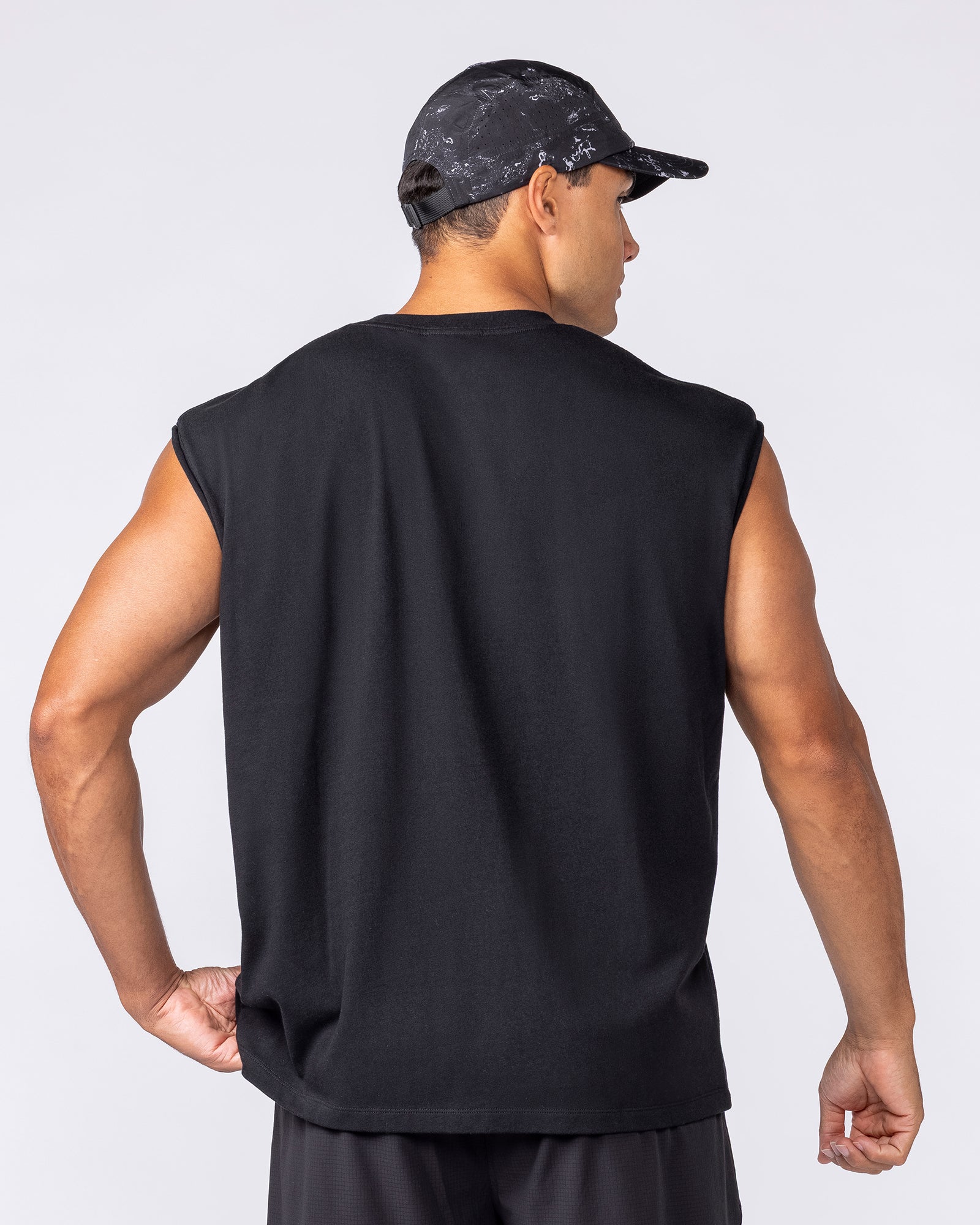 Muscle Nation Singlets & Tanks Hell Mile Boxy Running Tank - Black