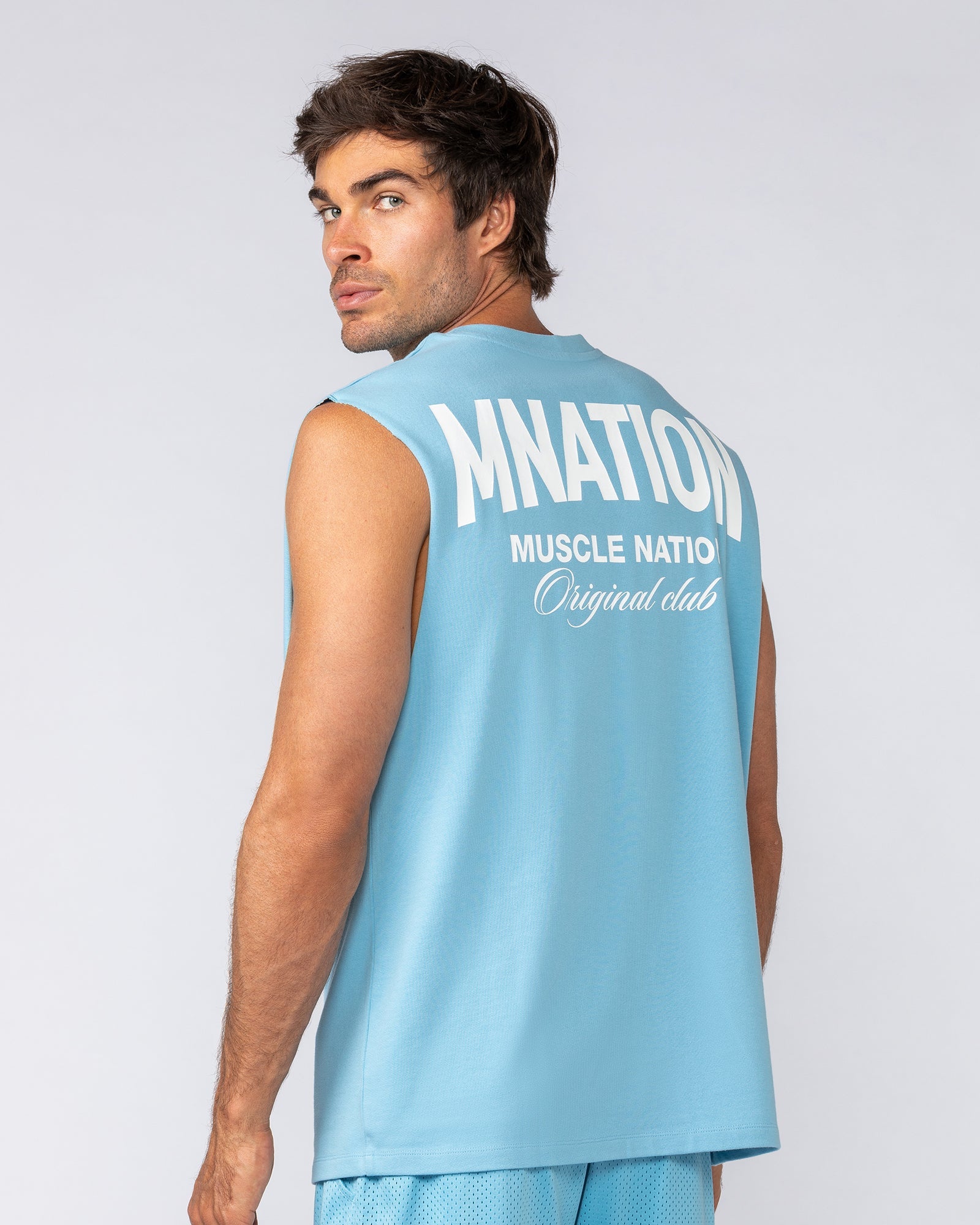 Muscle Nation Singlets & Tanks Heritage Muscle Tank - Light Blue