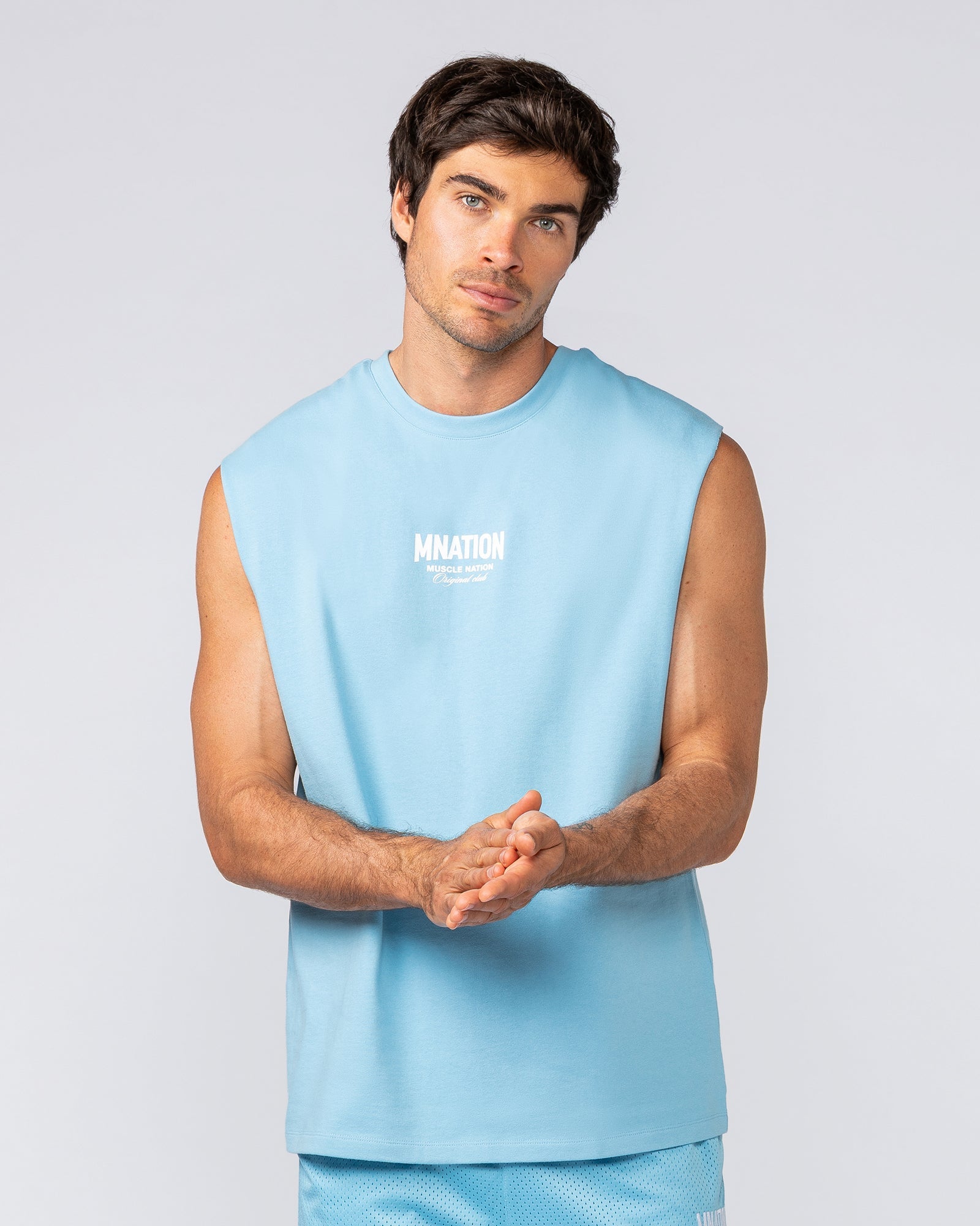 Muscle Nation Singlets & Tanks Heritage Muscle Tank - Light Blue