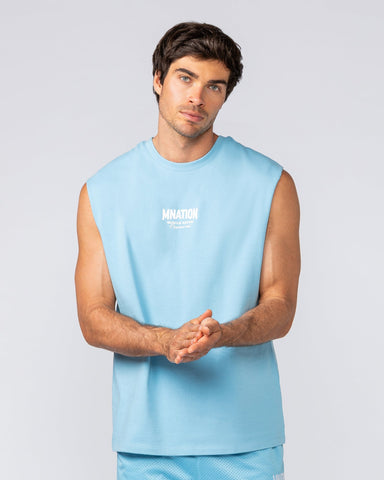 Muscle Nation Singlets & Tanks Heritage Muscle Tank - Light Blue