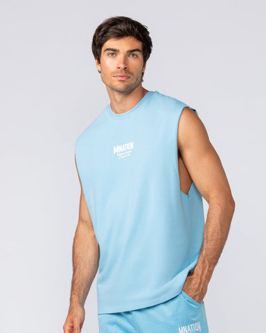 Muscle Nation Singlets & Tanks Heritage Muscle Tank - Light Blue