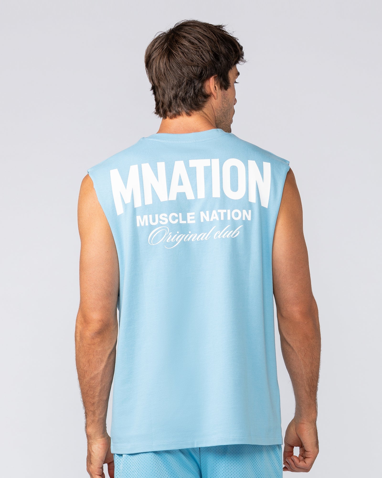 Muscle Nation Singlets & Tanks Heritage Muscle Tank - Light Blue