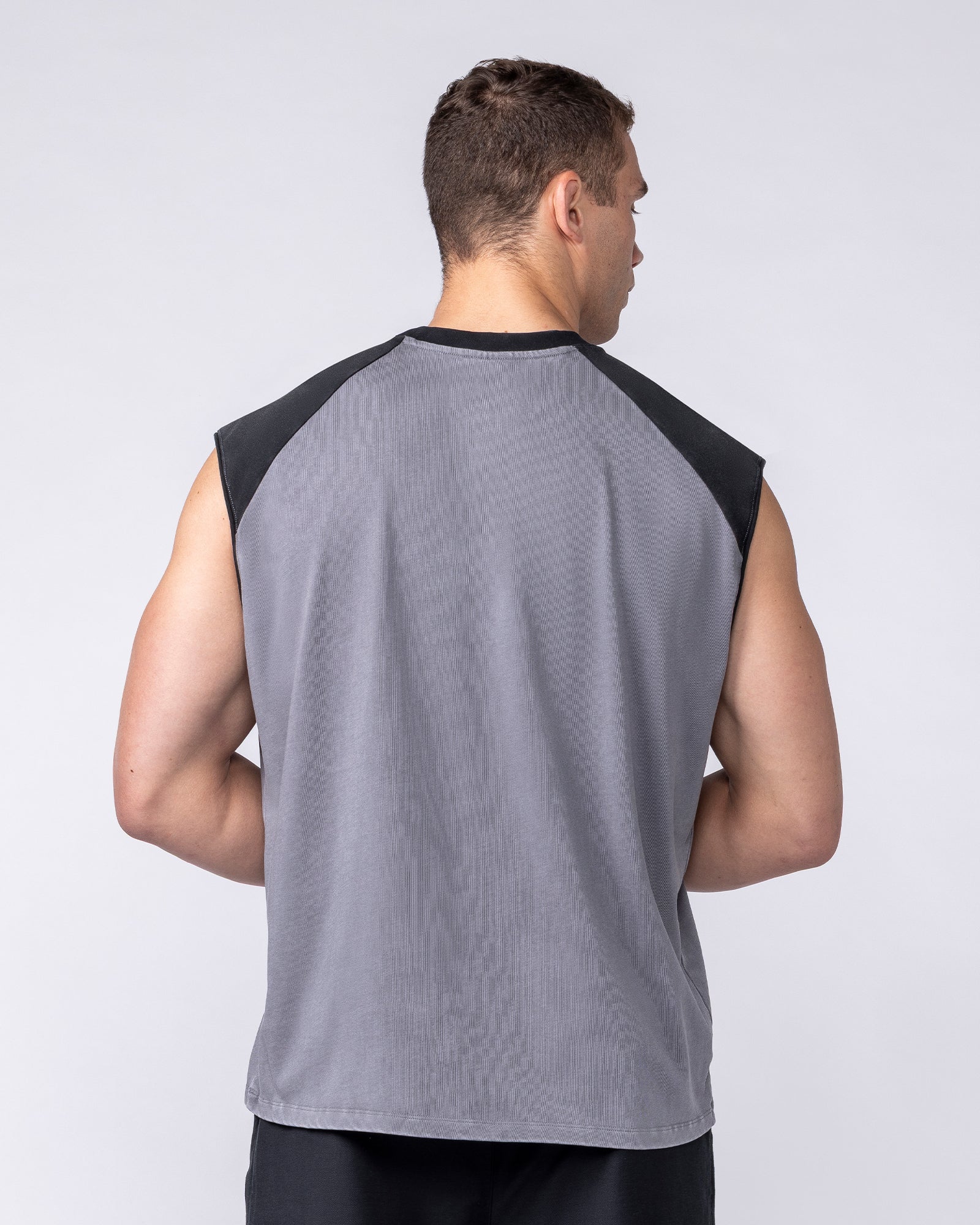 Muscle Nation Singlets & Tanks Iron Skull Raglan Boxy Muscle Tank - Washed Tornado