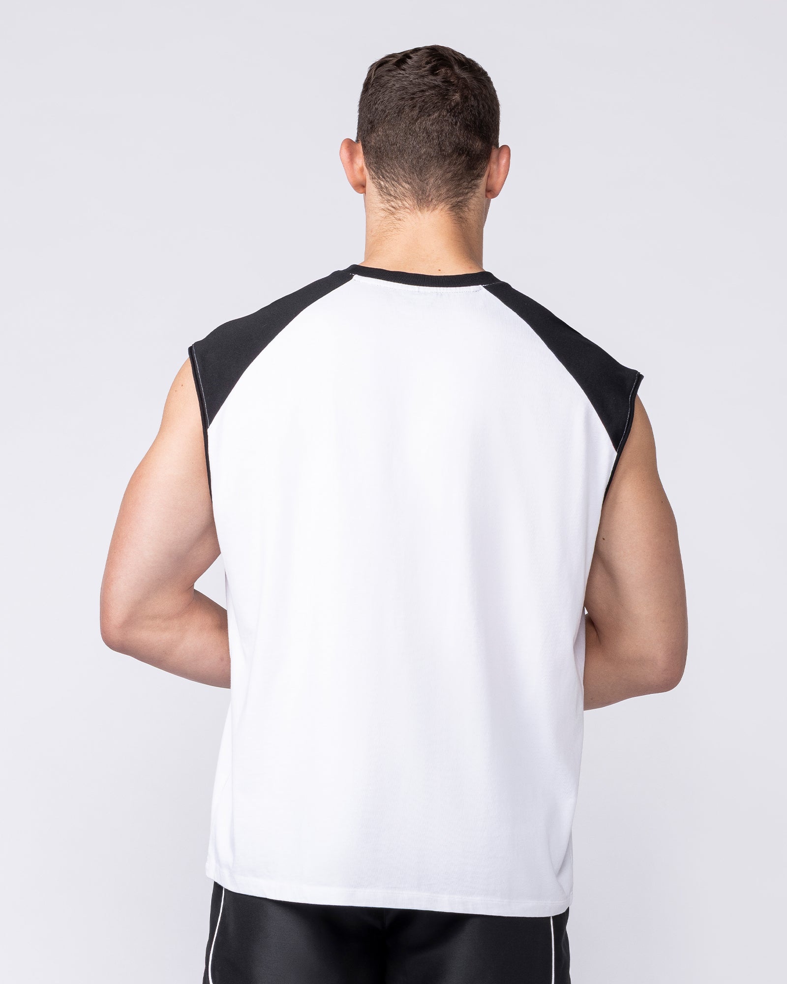 Muscle Nation Singlets & Tanks Iron Skull Raglan Boxy Muscle Tank - White