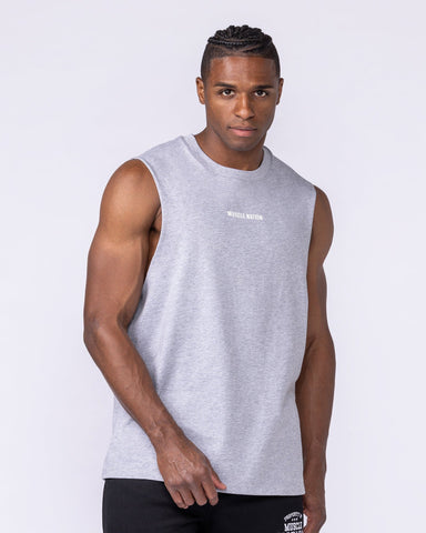 Muscle Nation Singlets & Tanks Lifestyle Training Tank - Light Grey Marl