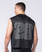 Muscle Nation Singlets & Tanks Mesh Boxy Cropped Muscle Tank - Black