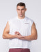 Muscle Nation Singlets & Tanks Mesh Boxy Cropped Muscle Tank - White