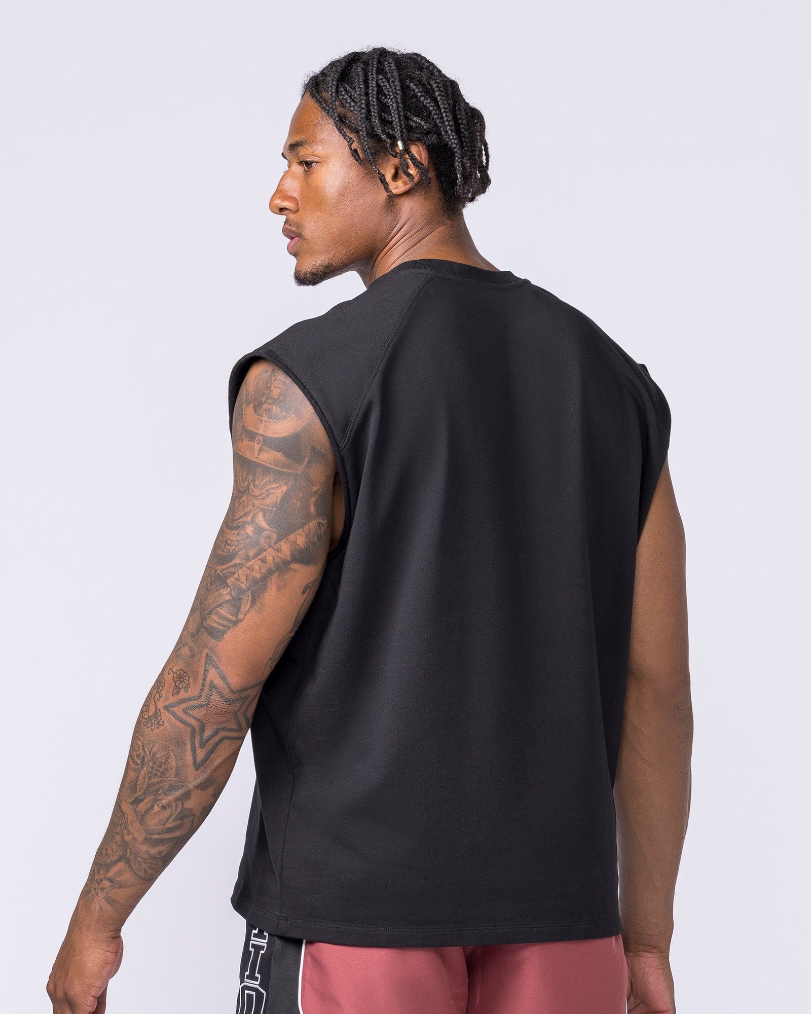 Muscle Nation Singlets & Tanks Off Duty Boxy Muscle Tank - Black