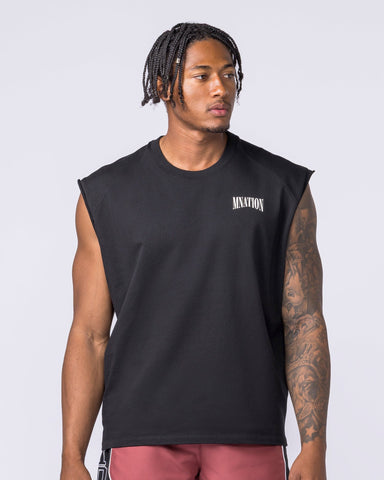 Muscle Nation Singlets & Tanks Off Duty Boxy Muscle Tank - Black