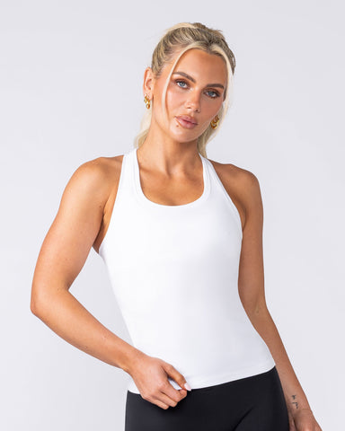 Muscle Nation Singlets & Tanks Practice Long Tank - White