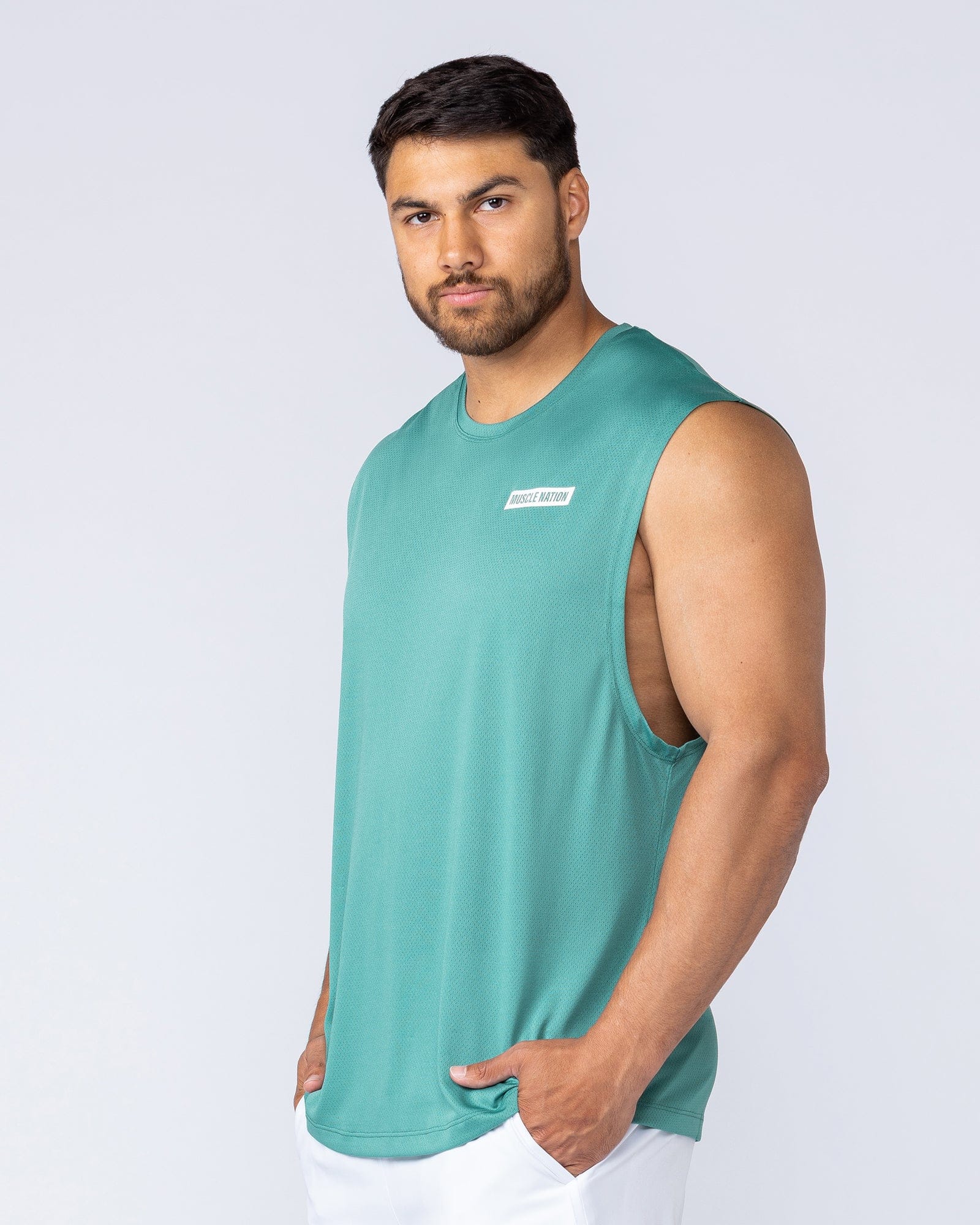 Muscle Nation Singlets & Tanks Relaxed Active Tank - Alpine