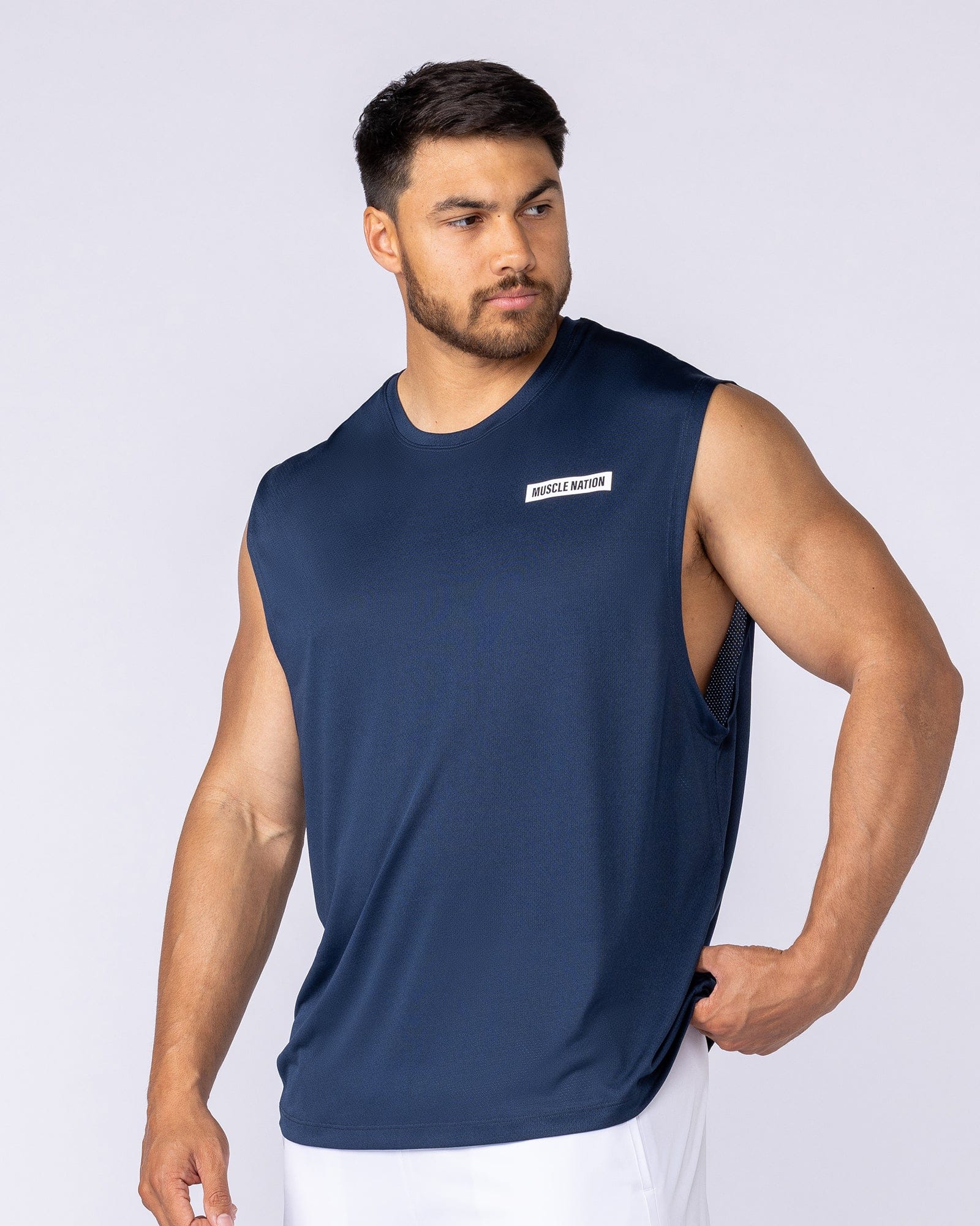 Muscle Nation Singlets & Tanks Relaxed Active Tank - Navy