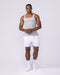 Muscle Nation Singlets & Tanks Ribbed Fitted Square Neck Training Tank - Grey Marl
