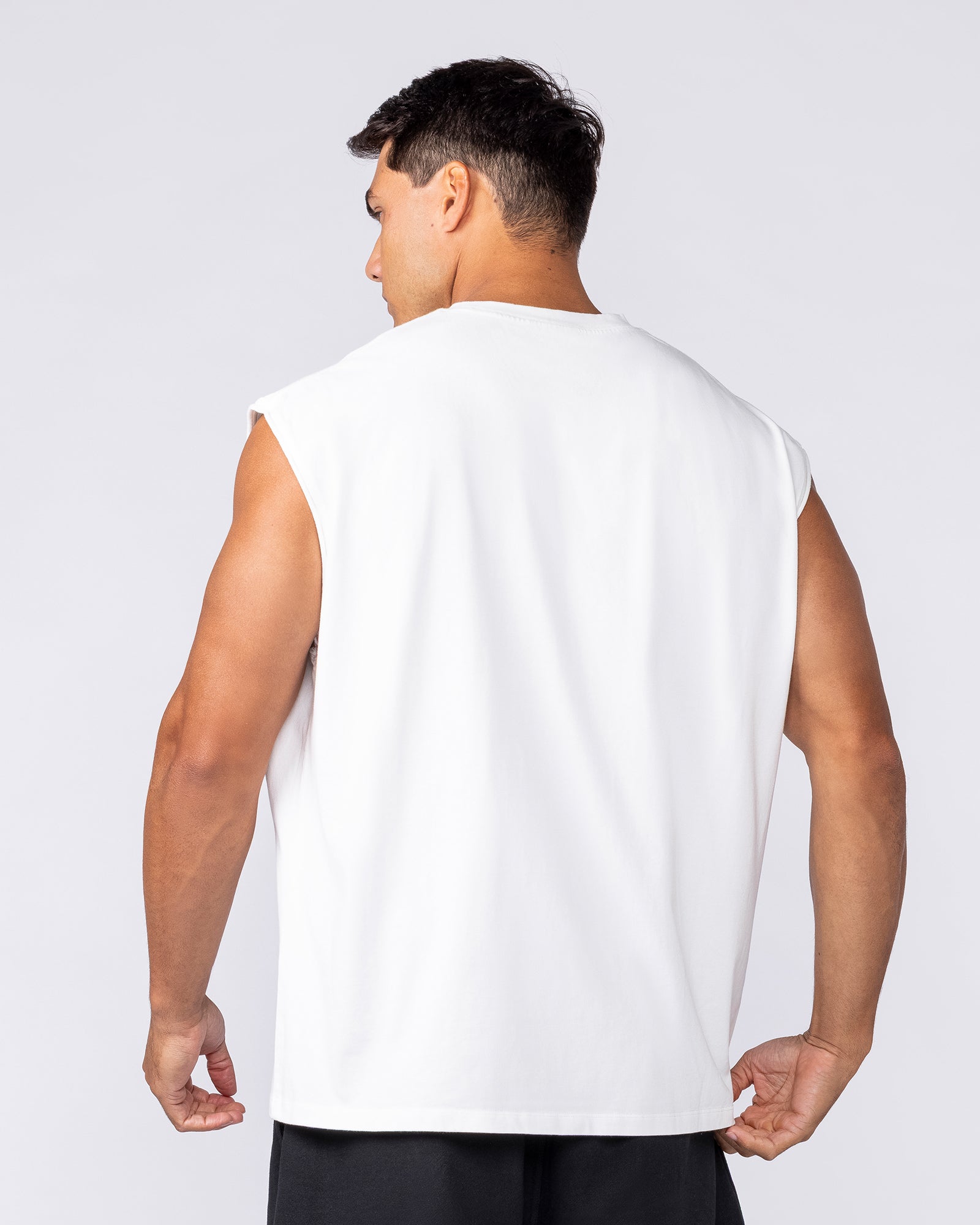 Muscle Nation Singlets & Tanks Unchained Boxy Muscle Tank - White