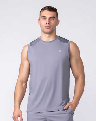 Muscle Nation Singlets & Tanks Ventilation Tank - Cement