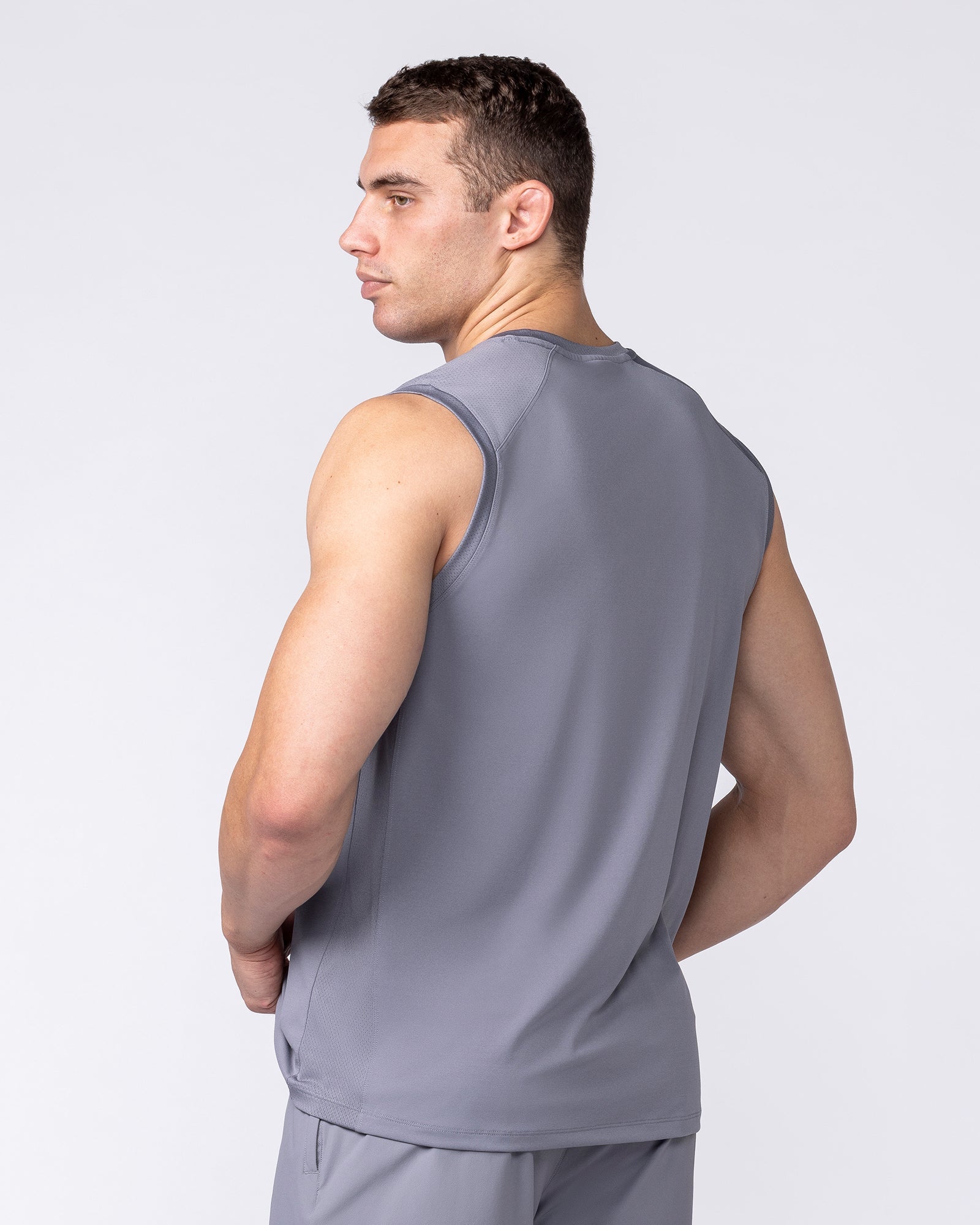 Muscle Nation Singlets & Tanks Ventilation Tank - Cement