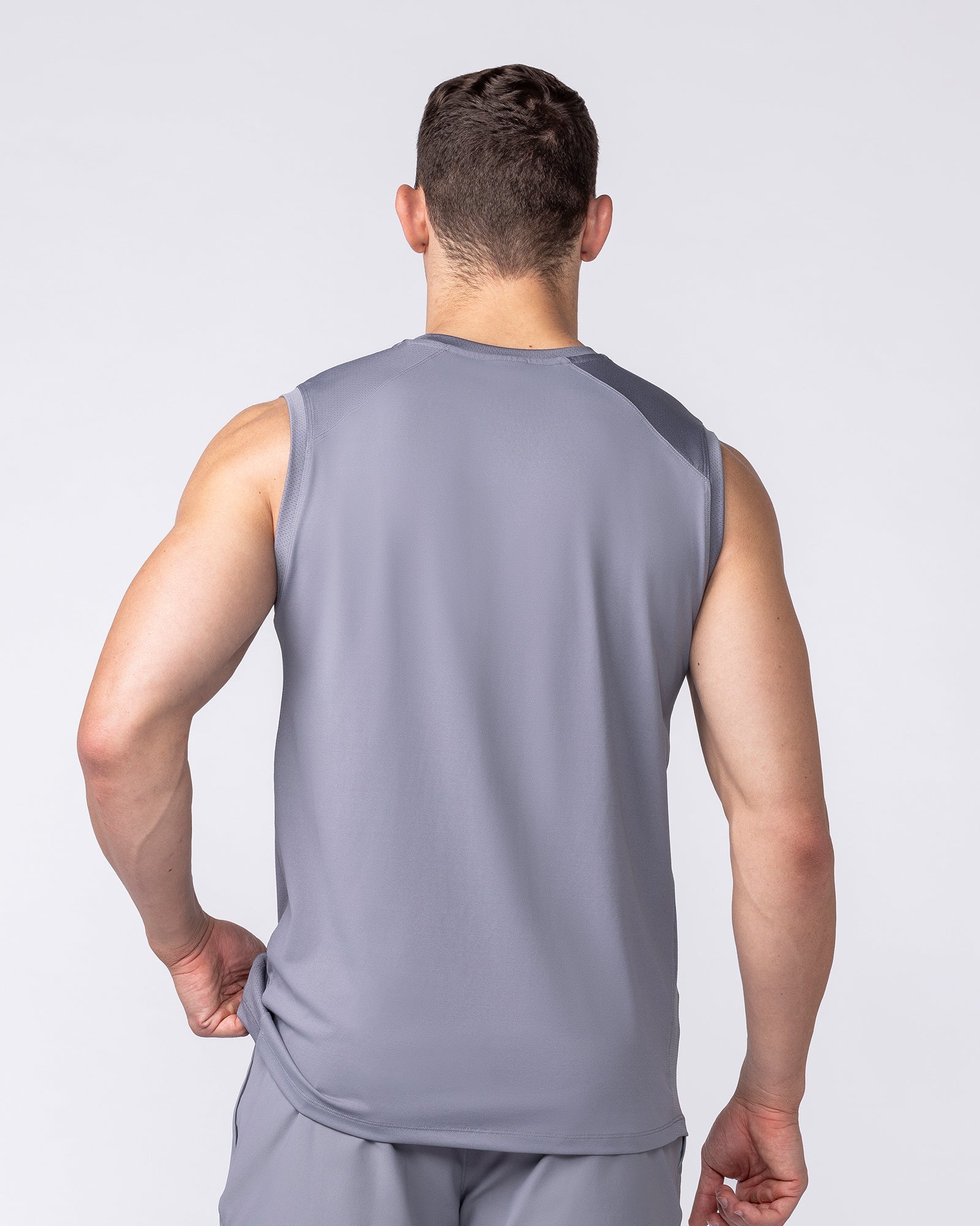Muscle Nation Singlets & Tanks Ventilation Tank - Cement