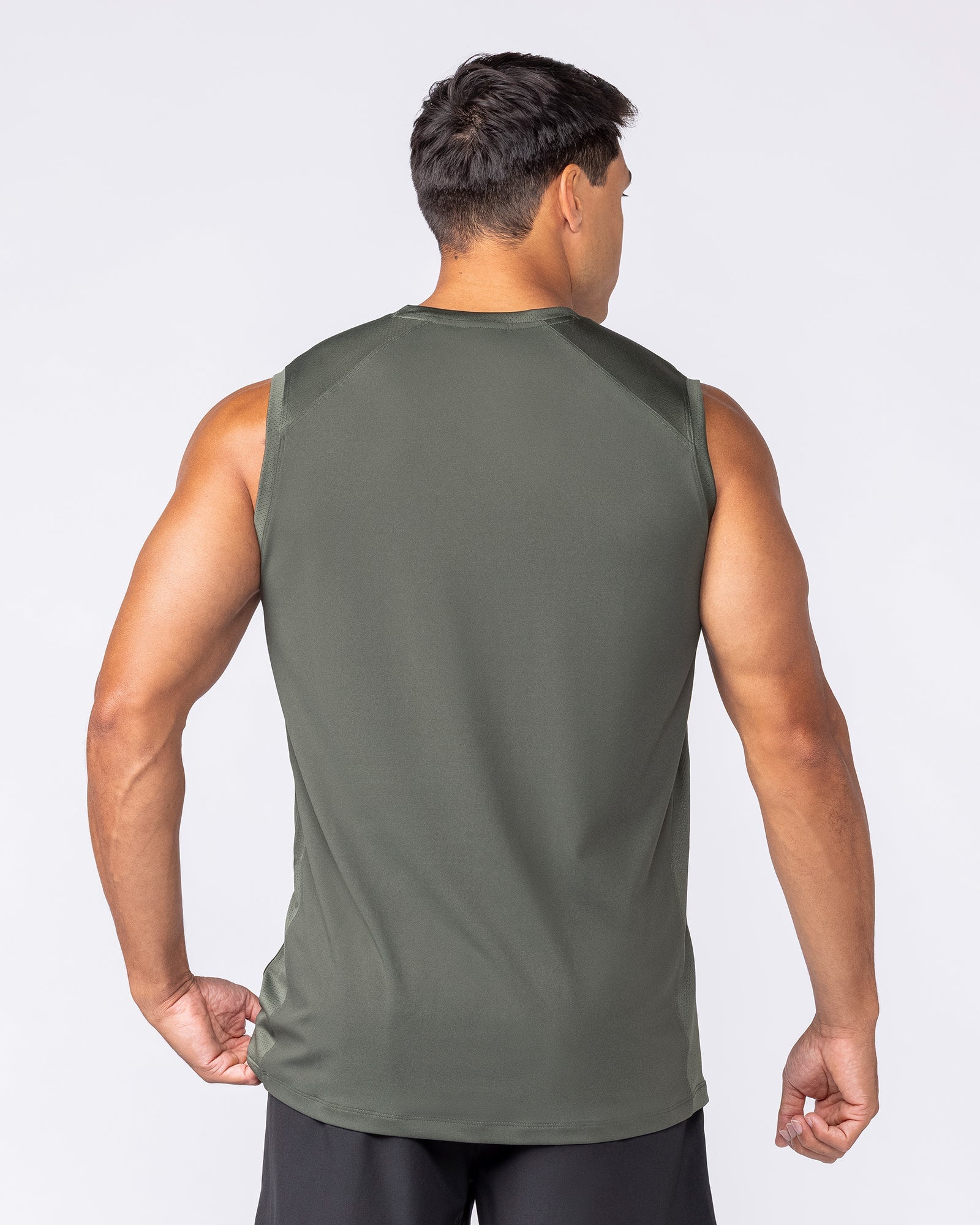 Muscle Nation Singlets & Tanks Ventilation Tank - Dark Khaki