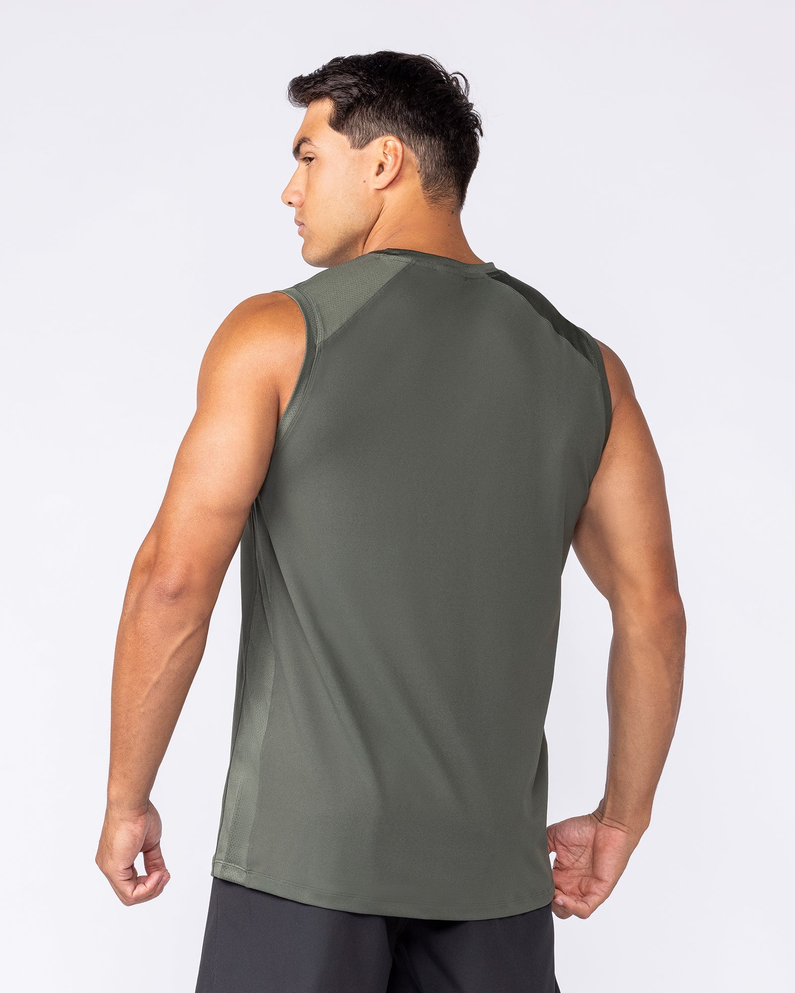 Muscle Nation Singlets & Tanks Ventilation Tank - Dark Khaki