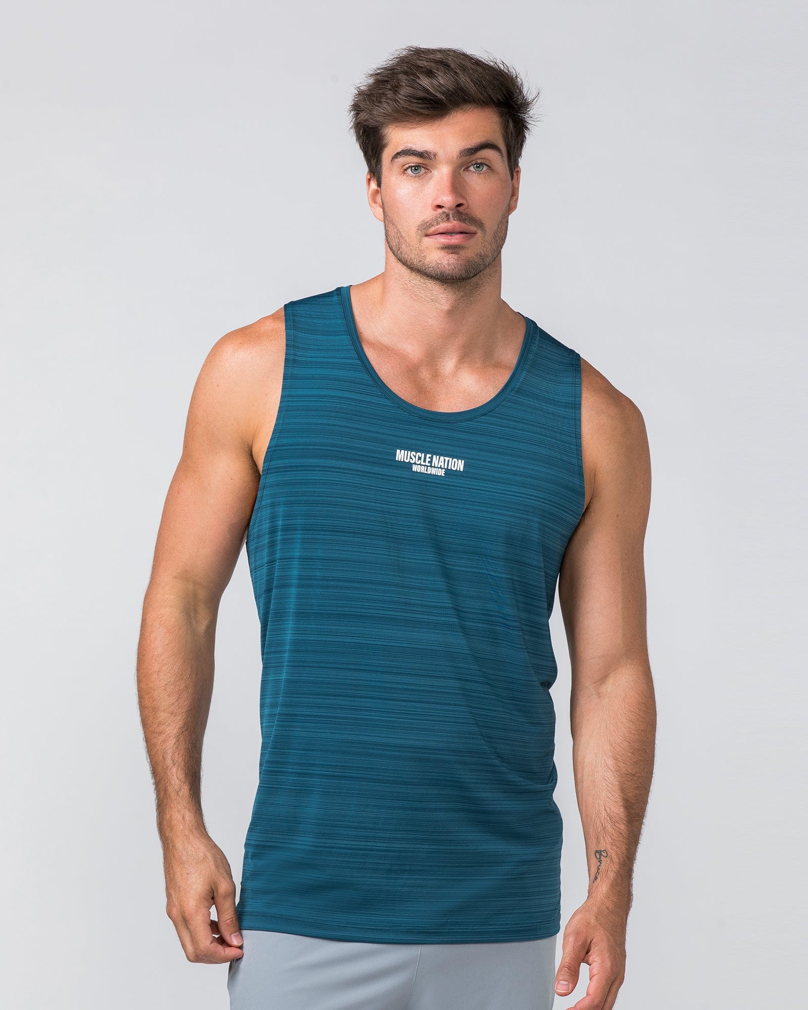 Muscle Nation Singlets & Tanks Worldwide Active Tank - Tidal Teal